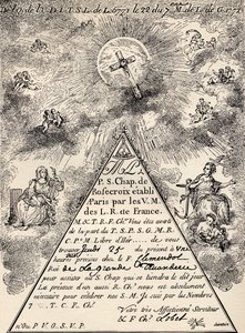 Invitation du chapitre français des francs-maçons, 1771, de 